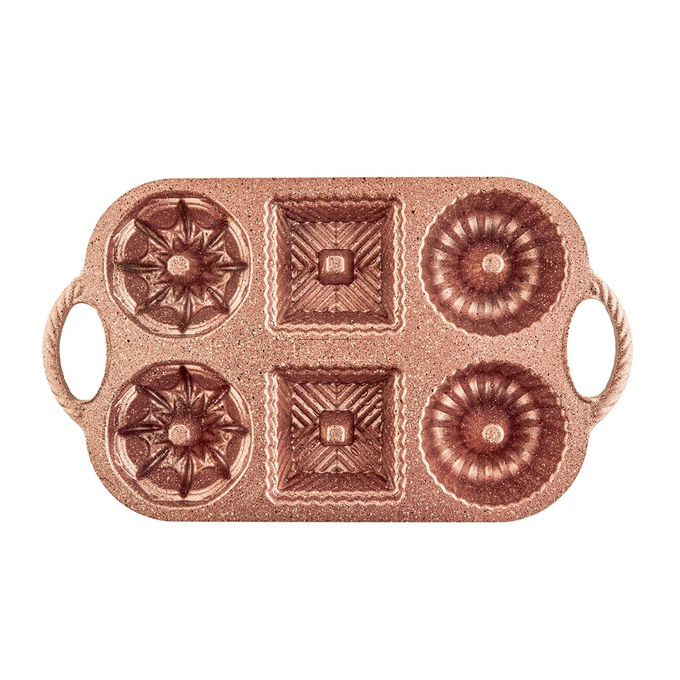 Valeria Rose Gold 6'lı Döküm Kek Kalıbı