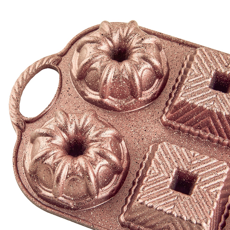 Valeria Rose Gold 6'lı Döküm Kek Kalıbı