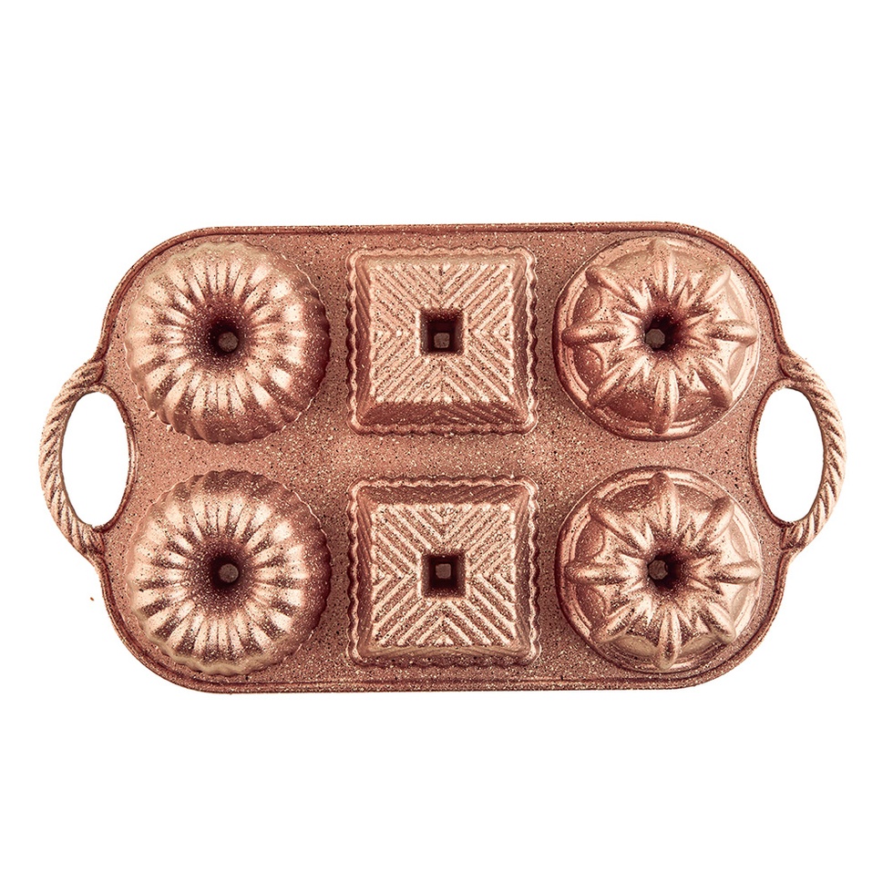 Valeria Rose Gold 6'lı Döküm Kek Kalıbı