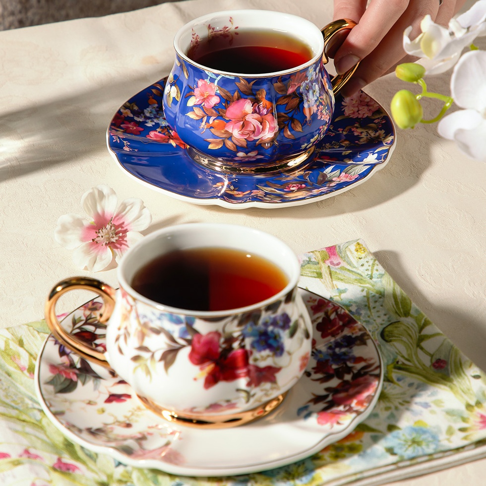 Rossella 6 Kişilik 12 Parça Porselen Çay Fincan Takımı